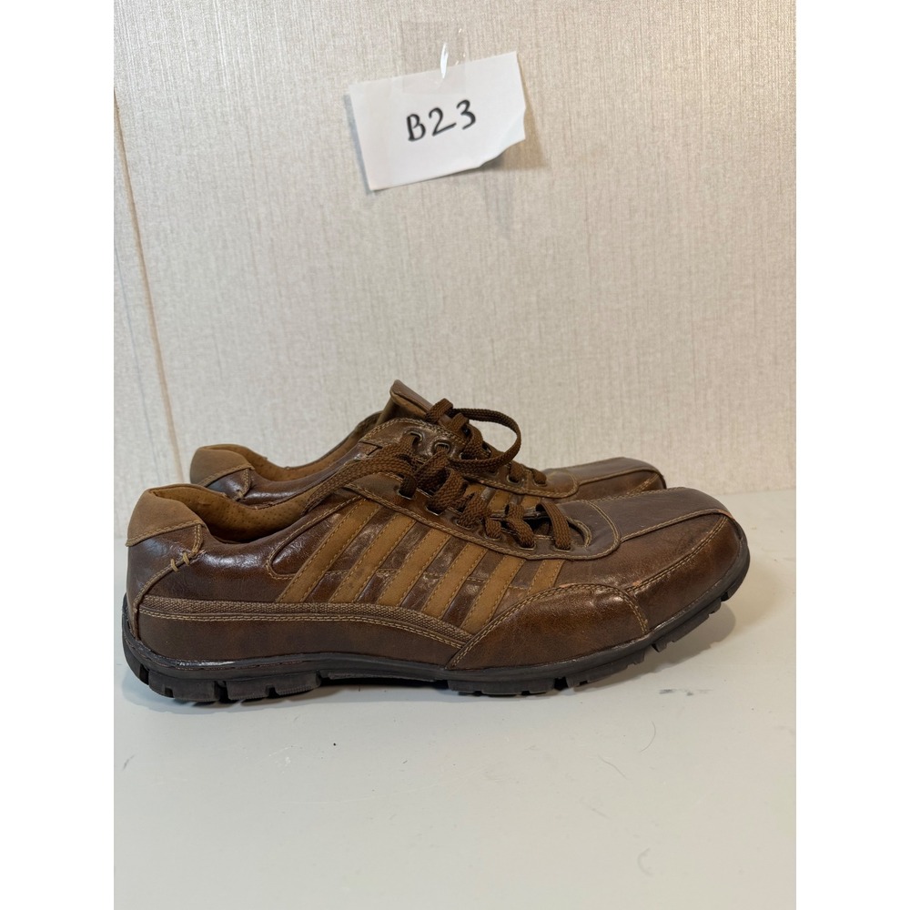 Bass Men's 11.5 Chesney Walking Oxford Shoes Brown Leather Lace Up Low Top.